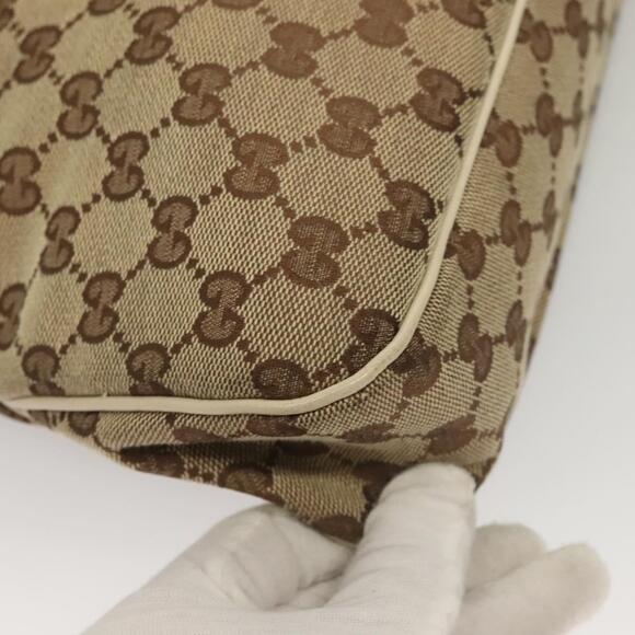 GUCCI GG Canvas Shoulder Bag Beige Gold - Picture 10 of 16